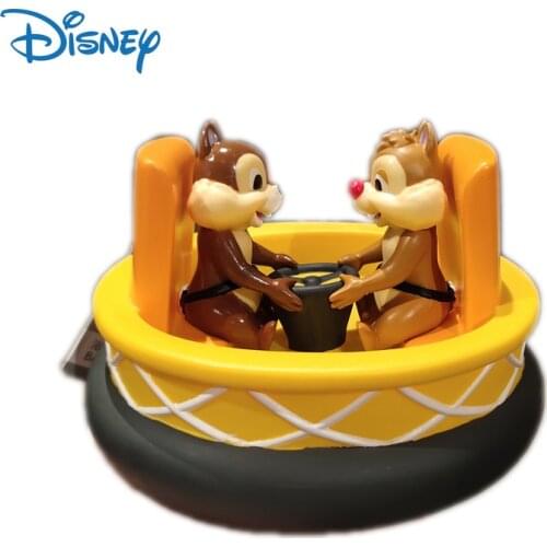 Disney Genuine Chip 'n' Dale Cute Drifting Boat Toys Kawaii Anime Figures Model Room Decoration Baby Bath Toys Kids Toys Gifts