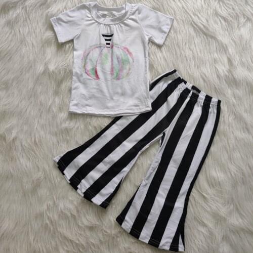 Girls boutique cute pumpkin outfits