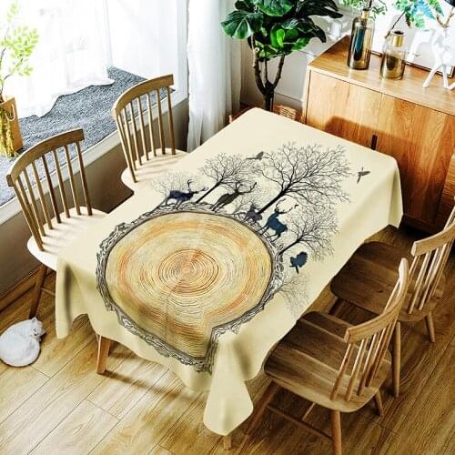 New Simple and Creative Modern 3D Digital Printing Polyester Waterproof Tablecloth Rectangular Coffee Table Tablecloth