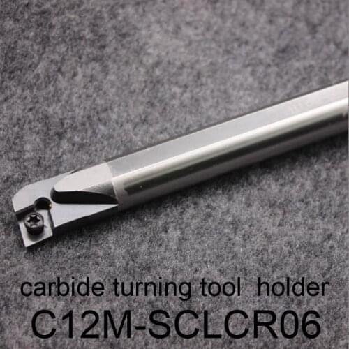 OYYU C12M-SCLCR06 SCLCR 12mm Turning Tool Holder Carbide tungsten insert Boring Bar Lathe Cutter Tools carbide woodturning tools