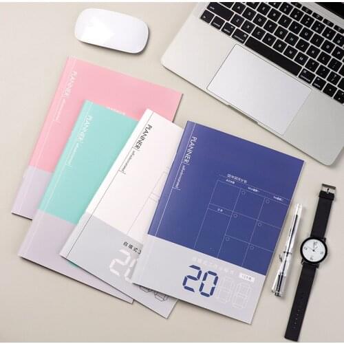 Notebook 2020 2021 Agenda Planner A5 B5 Journal Diary Self-fill Date DIY Monthly Planner Work Schedule Office School Stationery