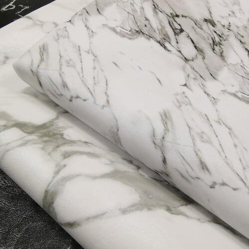 PVC Faux Leather Marble Print Make Up Bag Fabric Soft Bag Background Wall Decorative Leather Fabrics for Furniture Cloth