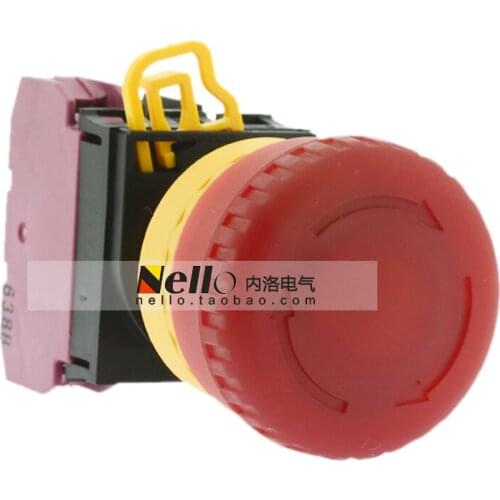 [SA]Japan and the spring IDEC illuminated emergency stop switch 22mm YW1L-V4E01QM3R 1 NC LED AC220V--10pcs/lot