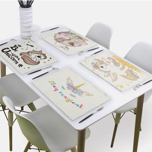 Napkin Unicorn Table Napkins Cloth For Home 43*32Cm Towel Linen Napkin For Kitchen For Napkins Table Mats Servilletas