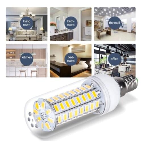 LED Corn Light Bulbs E27 Screw Base SMD 5730 RC Table Desk Lamps Spotlights For Home Chandelier Indoor Lighting