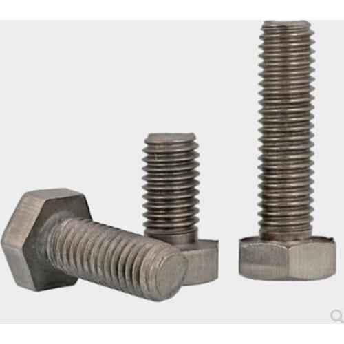 20pcs DIN933 m6 Titanium Hex bolts Original Color TA2 Screws Ti Fastener