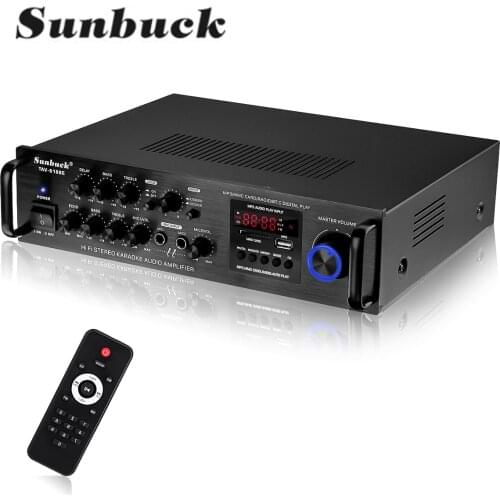 2000W Car Audio Amplifier 5CH LCD Display Digital HIFI Powers Amplifier bluetooth FM Car Home Stereo Subwoofer W/Remote