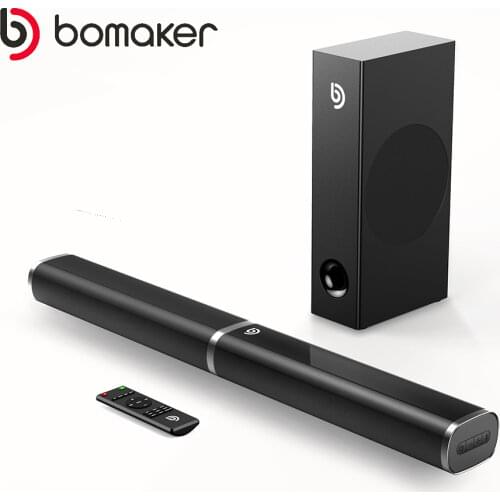 BOMAKER 190W 2.1 TV Soundbar Home Theater Sound System Bluetooth Speaker Sound Bar Subwoofer Support Optical AUX HDMI Speaker