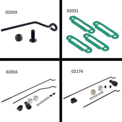 02174 02056 Metal Brake Lever Throttle Pull Pod Sets 02031 Engine Gasket 02059 Exhaust Pipe Holder For 1/10 HSP RC Model Car