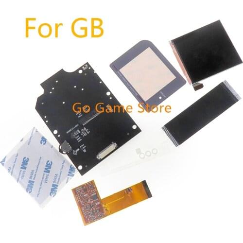 1set For GB GameBoy Highlight IPS LCD Full Screen Kits IPS screen with highlight screen Glass combinations