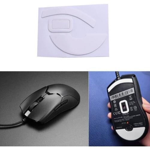 1Set Mouse Skates Mouse Feet Stickers Pad Rounded Glides Curved Edges Mouse Feet Replacement for razer Viper Wired Mouse