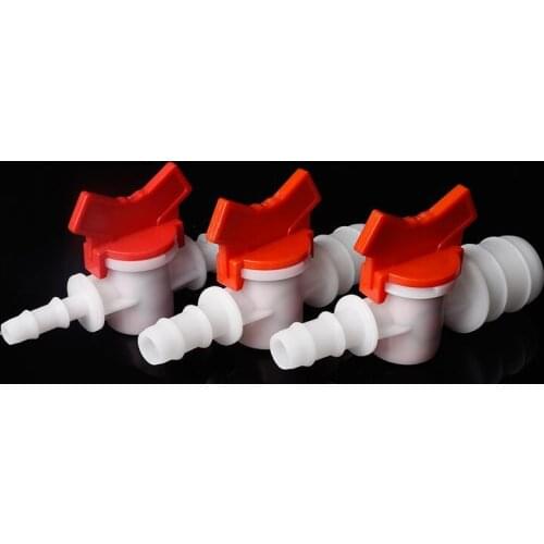1Pc 4 6 8 10 12 16 20 25mm Hose Barbed Two Way Straight Reducing Plastic Ball Valve Aquarium Garden Irrigation Water FlowControl