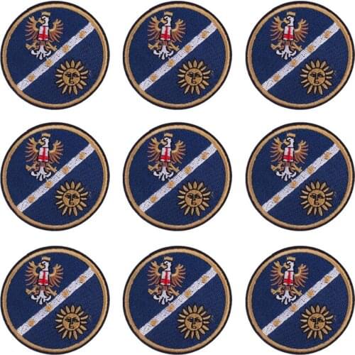 10Pcs/Set Round Sun Embroidery Patches For Clothing Iron On Embroidered Patches For Clothes Appliques For DIY T-shirt Badges