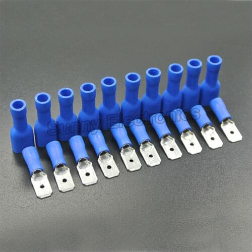 100 Pcs (50Pairs) 4.8mm Female Male Electrical & Wiring Connector Insulated Crimp Terminal Spade