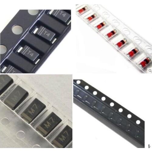 100PCS SR160 IN4148 IN4148 IN4001/M1 IN4004/M4 IN4005/M5 IN4007/M7 IN5819 RS1M RS2M US1M US1K 1SS355 SMD SMA Diode 1N Free Ship