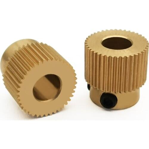 5Pcs/Lot 3D Printer Extrusion Wheel Brass Gear Wheel 40 Tooth Gear for CR-10/10S Ender-3/3S 3D Printer Extruder Filament