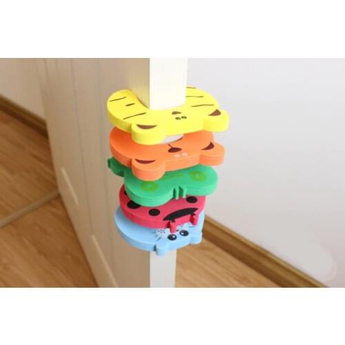 5pcs/lot Silicone Doorways Gates Decorative Door Stopper Baby Safety Care Cartoon Animal Jammer Kid Children Protection