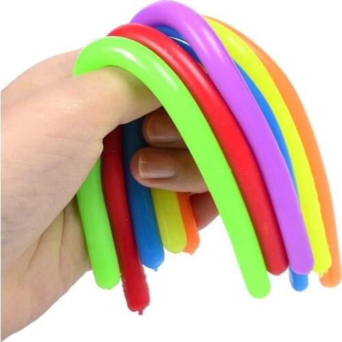 6pcs/lot TPR Soft Anti Stress Rope Toys Fidget Noodle Stretch/Pull/Twirl/Wrap Toy slings DIY Hand-knit Rope