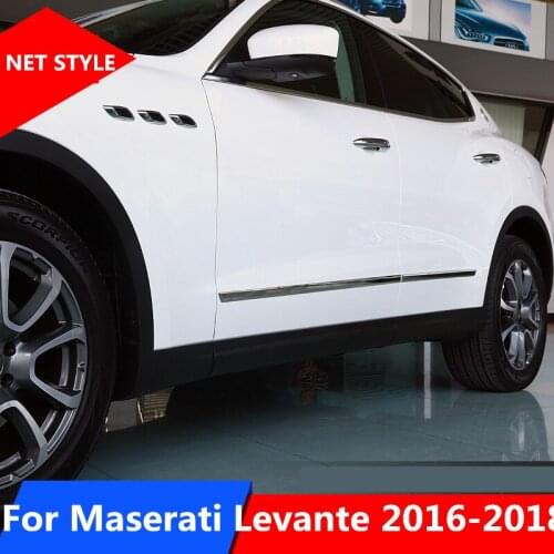 Accessories door side line garnish body molding cover protector trim Exterior decoration For Maserati Levante 2016-2018