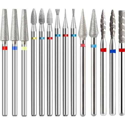 Diamond Ceramic Nail Drill Milling Cutter Manicure Rotary Bits Cuticle Clean Accessories Nail Files Art Tools