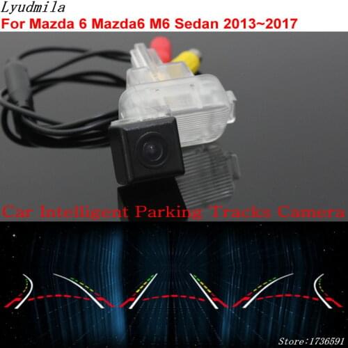 Lyudmila Car Intelligent Parking Tracks Camera FOR Mazda 6 Mazda6 M6 Sedan 2013~2017 HD Car Back up Reverse Rear View Camera