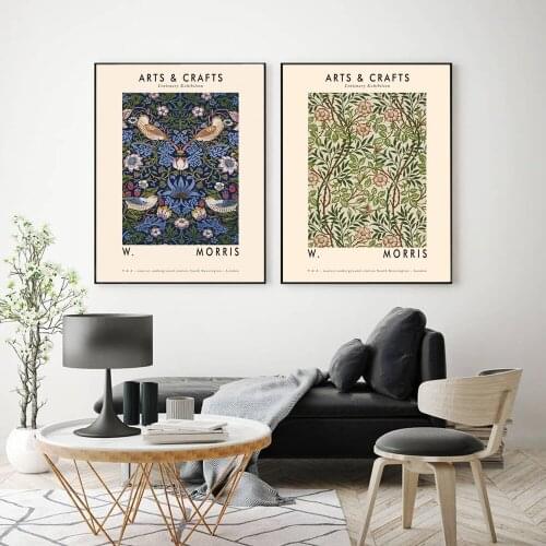 Arts & Crafts Floral Poster Wall Art Canvas Painting Green Plant Home Decoration Nordic Posters and Prints Decor Picture Modern