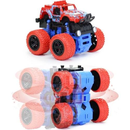 Child Off-Road Vehicle Mini Inertial Toys Stunt Pullback Car Anti-fall Four-Wheel-Drive 360° Rotate Model Car For Boys Gift