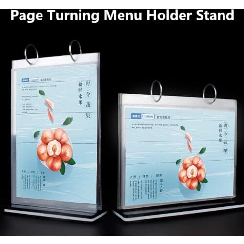 A6 Double Sided Plastic T Shape Menu Sign Holder Brochure, Flyer, Menu Frame Display Stand
