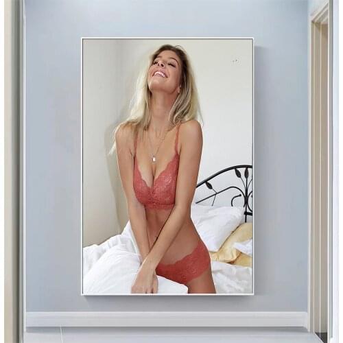 Ashley Marie Dickerson Sexy Model Pretty Girl Swimsuit Pose Wall Silk Cloth HD Poster Art Home Decoration Gift