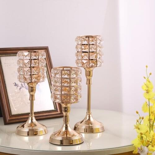 European style crystal candlestick home decoration study ornaments 5cm candle holder crystal handicraft gift