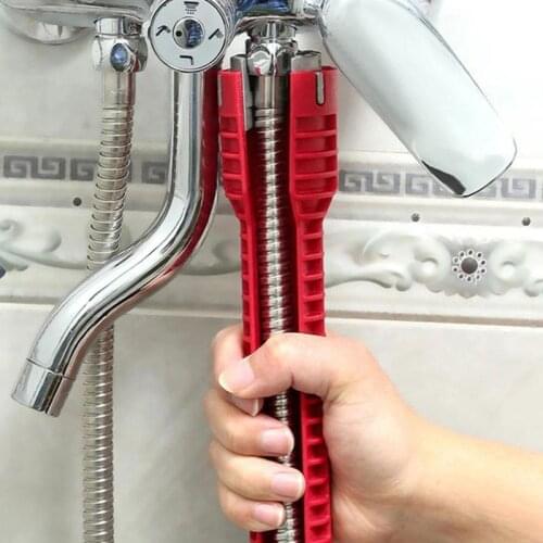 Flume Wrench Sink Faucet Key Plumbing Pipe Wrench 8 In 1 Anti-slip Kitchen Repair Plumbing Tool Bathroom Wrenches Sets