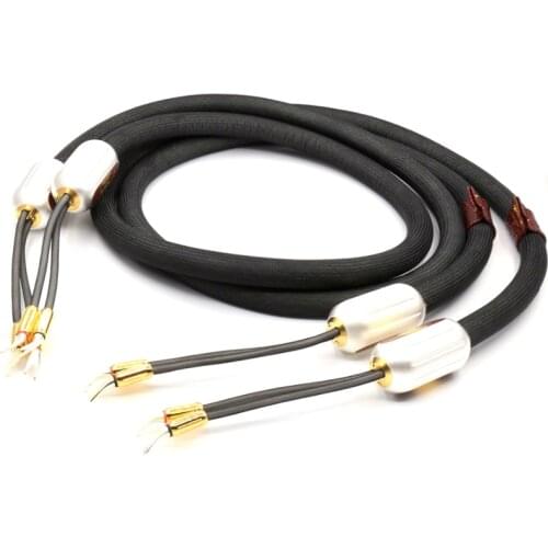 HIFI Audio Speaker Cable Kharma Enigma Extreme Signature Top Speaker Wire Y Spade Plug