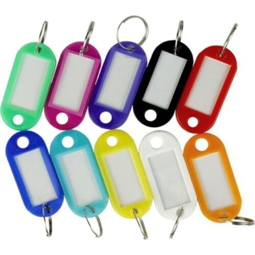 Multicolor Keychain Key ID Label Tags Luggage ID Tags Hotel Number Classification Card Key Rings Keychain Random Color
