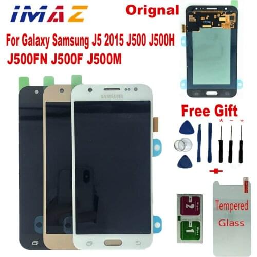 IMAZ Original 5" LCD For Samsung Galaxy J5 2015 J500 J500H J500FN J500F J500M Display Touch Screen Digitizer Assembly For J5 LCD
