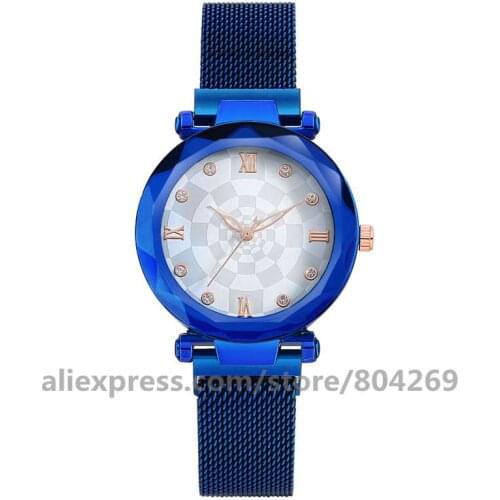 Hot Fashion Magnet Buckle Alloy Sky Watch Hot Starry Watches Geometric Background Dress Watch 8688