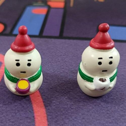 ZOCDOU 1 Piece Christmas Snowman Small Statue Little Figurine Crafts Figure Ornament Miniatures