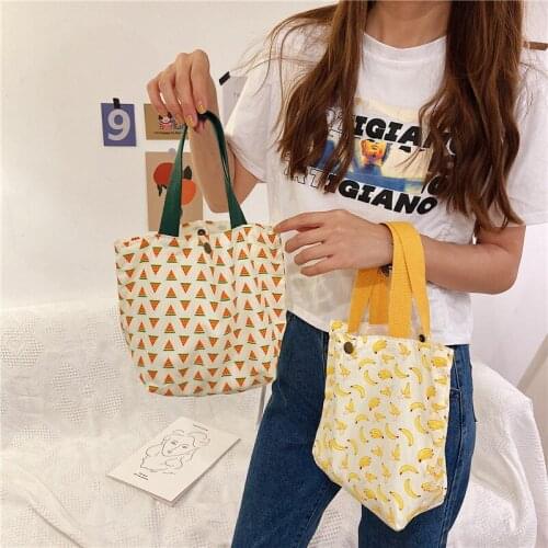 Fashion casual multi color simple summer washable lunch bags canvas reusable shopping handbag