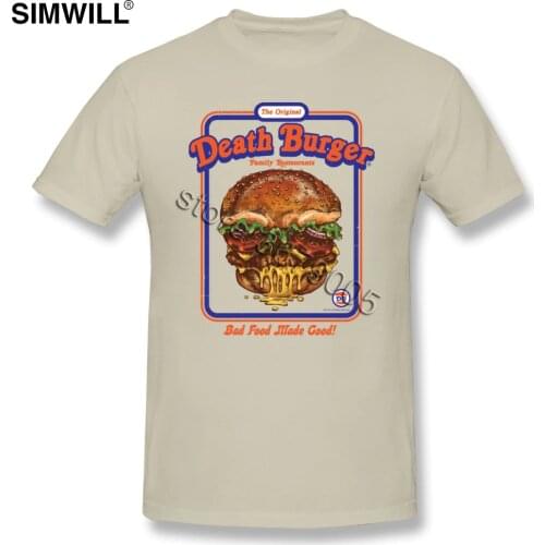 Custom Made Mens Death Burger T Shirts Short Sleeve O Neck Tee Shirts Couple Cotton Sumer Fashion Tops Tshirt