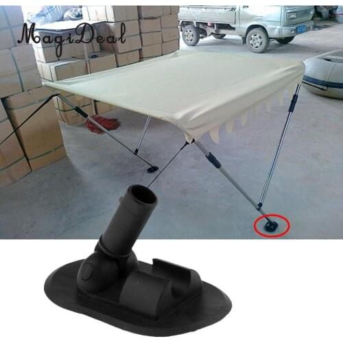 MagiDeal Speedboat Fishing Inflatable Boat PVC Awning/ Sun Shade Deck Mount Black