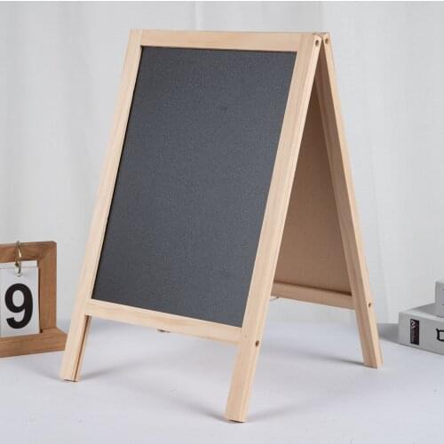 Chalkboard Signs for Table Message Board Wood Base Vintage Style Tabletop Blackboard with Stand