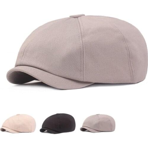 New Octagonal Cap Mens Casual Newsboy Hat Spring Autumn Retro Korean Beret Hat Fashion Wild Casual Hat Wild Octagonal Hats