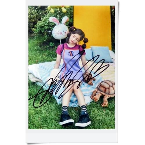 Signed TWICE Kim DaHyun Da Hyun autographed photo LIKEY Twicetagram 4*6 inches K-POP collection freeshipping 112017