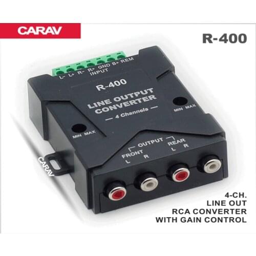 Pro Universal 4 Channel Speaker to RCA Line Output Signal Converter Hi / Low