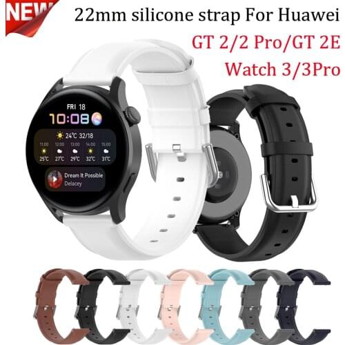 Watch Band 22mm Leather Strap For Huawei Watch 3/GT/GT2 Pro Watch Bracelet Replacements For Samsung Watch 3 46MM Gear S3 Strap