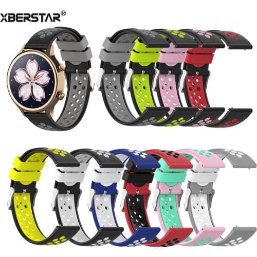 Silicone Wristband Strap for TicWatch c2 Rose Gold Version for Huawei Smart Watch First Generation For LG Universal Watch Band