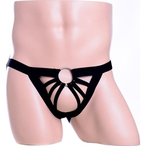 Mens G-string Underwear Open Crotch Thongs Panties Sexy T-back Lingerie Low Rise Erotic Briefs Sexy Underpants Gifts