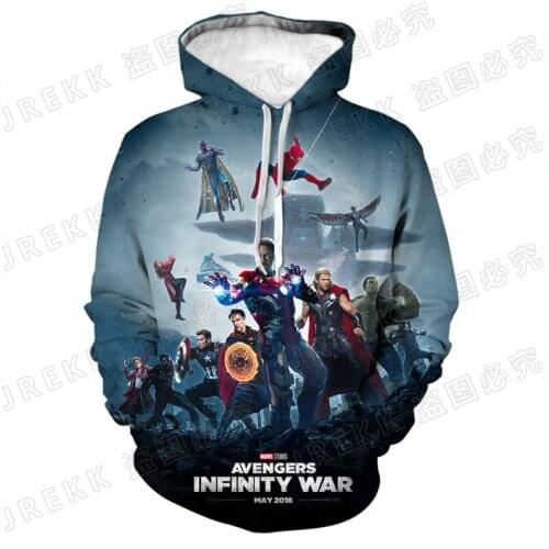 The Avengers Hoodies Cool Marvel 3D Print Men Women Children Streetwear Pullover Fashion Sweatshirt Boy Girl Kids Brand Clothing