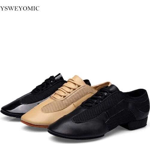 Leather Dance Shoes Girls Black Flesh Flat Heel 3cm 5cm Split Sole Super Flexible Teacher Salsa Ballroom Dance Shoes Latin Women