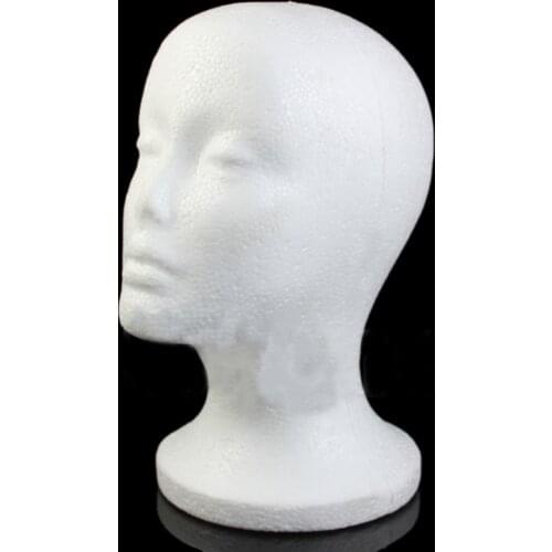 Female Foam Wig Hair Hat Glasses Display Mannequin Manikin Styrofoam Head Model 667D