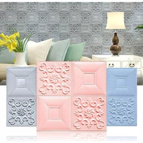 1/5/10pcs 3D Wall Sticker Imitation Brick Bedroom Decoration Waterproof Self-adhesiver Ceiling Stickers Kitchen TV Backdrop
